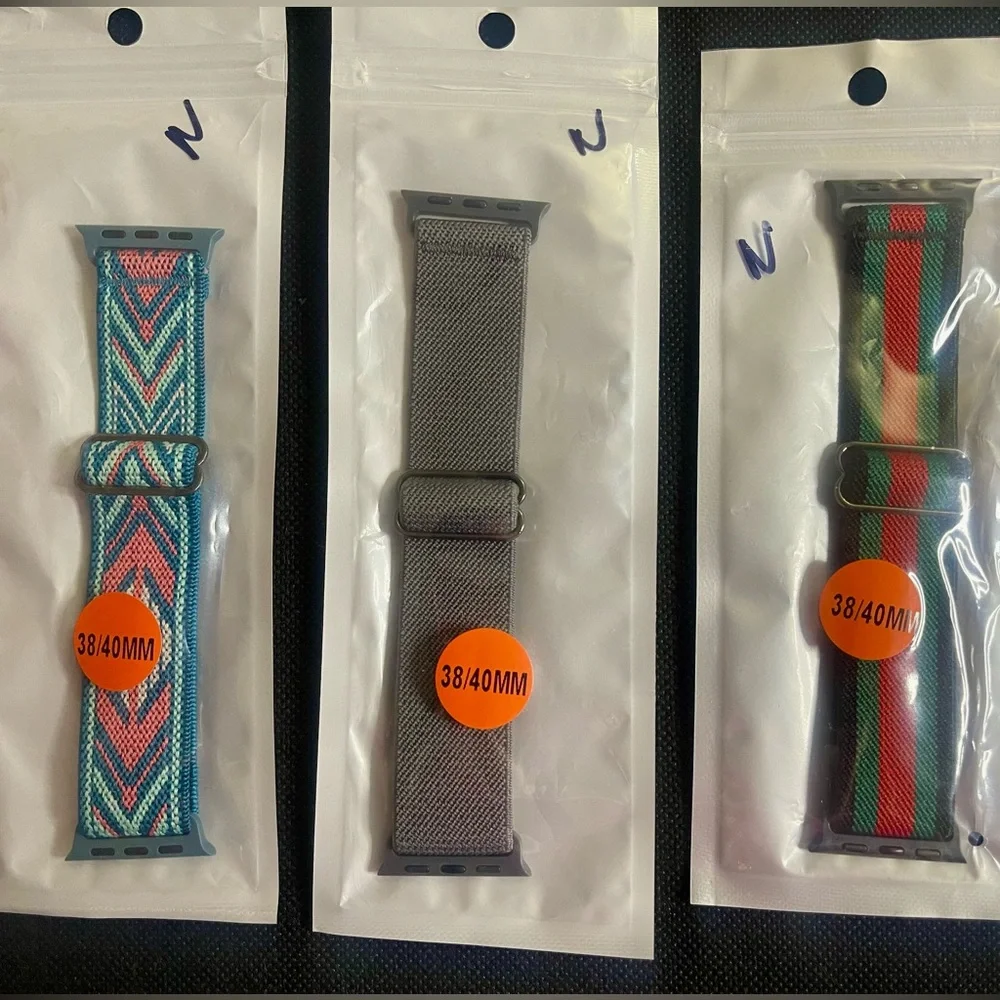 ⌚️Brand New Watch Bands set of 3 for Apple watch Adjustable stretch bands